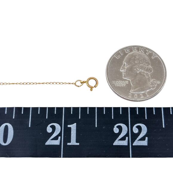 1/20 14K Yellow Gold Filled Curb Link Chain Necklace | 21.5" - Picture 2 of 3